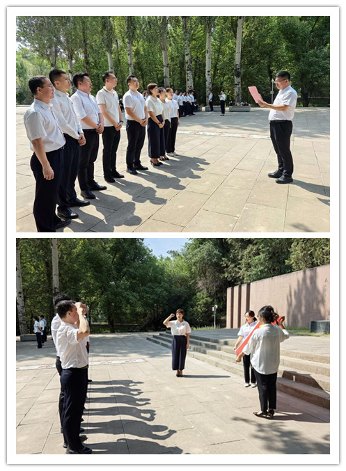 7月1日，在枣园为人民服务讲话纪念广场重温毛泽东《为人民服务》讲话内容、重温入党誓词.jpg